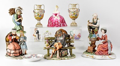 Lot 204 - A collection of ceramic and porcelain figures...