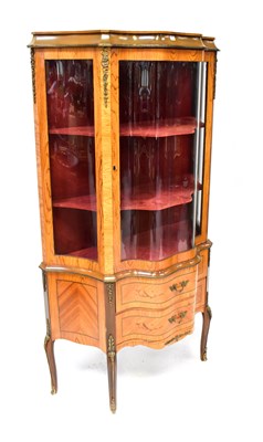 Lot 102 - A Louis XV style display cabinet with...