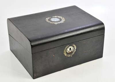 Lot 1282A - A 19th century ebonised and mother of pearl...