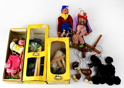 Lot 479 - PELHAM PUPPETS; three boxed puppets,...