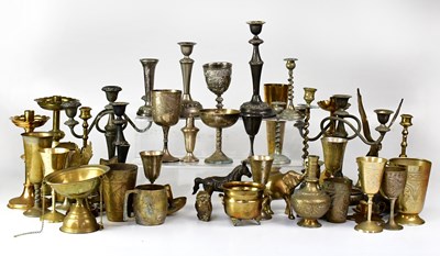 Lot 592 - A large quantity of mixed metalware including...