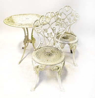 Lot 94 - A white-painted aluminium garden table