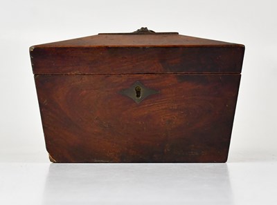 Lot 560 - A Victorian walnut sarcophagus-form work box...