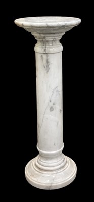 Lot 14 - A white marble jardinière stand, height 90cm,...