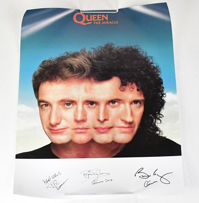 Lot 275 - QUEEN; a colour poster signed by John Deacon,...