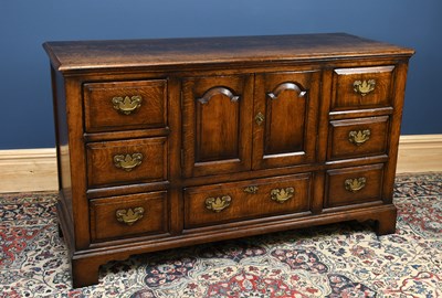 Lot 3032 - A reproduction 18th century style oak dresser,...