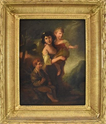 Lot 176 - UNATTRIBUTED; oil on canvas, mother and child,...