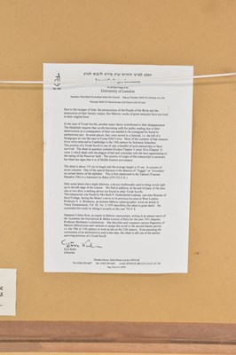 Lot 177 - FACSIMILE EDITIONS; a framed Torah scroll...