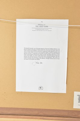 Lot 177 - FACSIMILE EDITIONS; a framed Torah scroll...