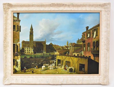 Lot 692 - AFTER CANALETTO; a contemporary oil on canvas '...