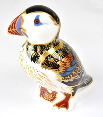 Lot 471 - ROYAL CROWN DERBY; a puffin paperweight with...