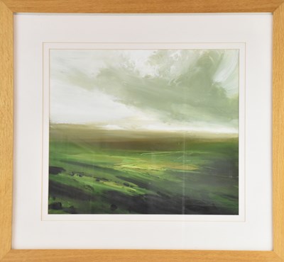 Lot 146 - JAMES NAUGHTON; acrylic, 'Green Vale', signed...