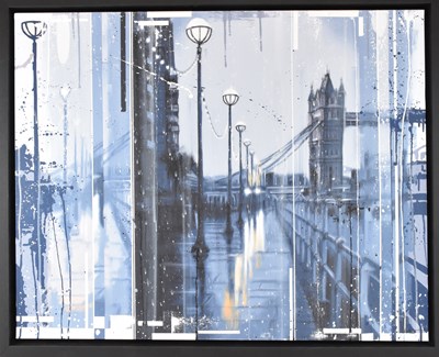 Lot 165 - KRIS HARDY; oil on canvas, 'Tower Bridge in...