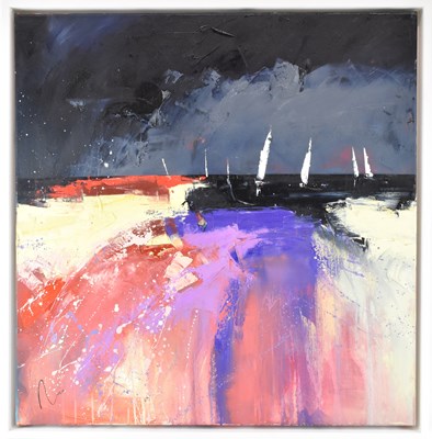 Lot 149 - NAO MCDOWELL; oil on canvas, 'Nightime Sailing...