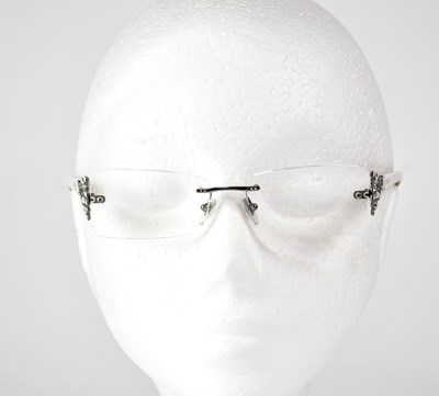 Lot 594 - BULGARI; a cased pair of reading glasses.