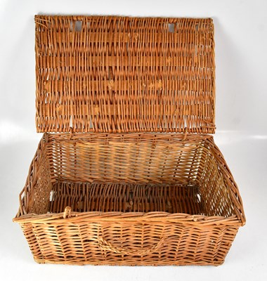 Lot 563 - A large wicker basket, length 49.5cm, a...