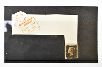 Lot 820 - GB; a QV 1d black on small piece with Oban 1840 postmark.