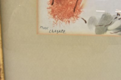 Lot 250 - MARC CHAGALL; print, still life of flowers and...