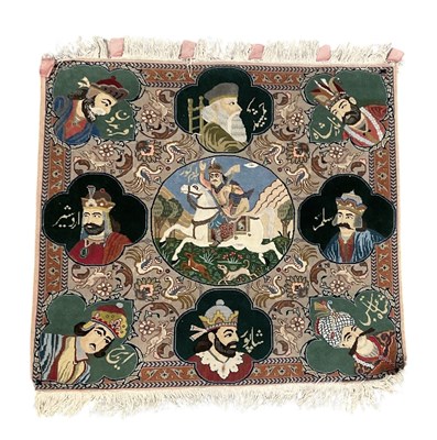 Lot 88 - A 20th century Iranian hand woven floor mat...