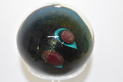 Lot 599 - JOHN DITCHFIELD; a large peacock feather cased...