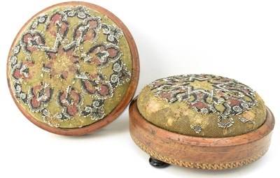 Lot 42 - A pair of 19th century German footstools with...