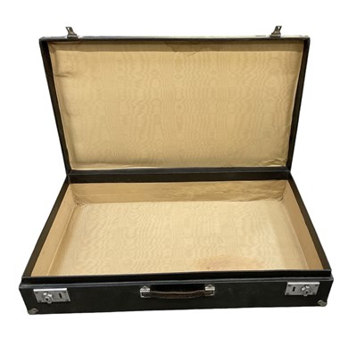 Lot 118 - Two vintage flat hard case car storage boxes,...