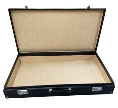 Lot 118 - Two vintage flat hard case car storage boxes,...