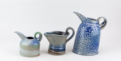 Lot 335 - JANE HAMLYN (born 1940); a salt glazed jug,...