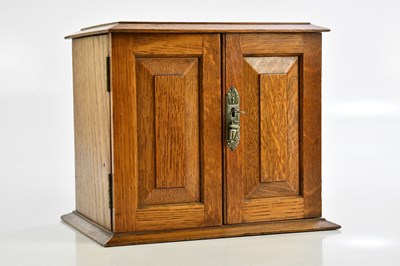 Lot 1227 - A 19th century oak writing box with fitted...