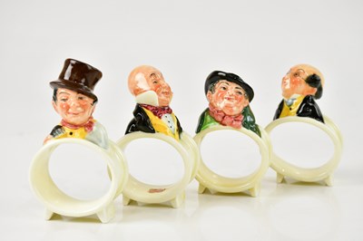 Lot 7 - ROYAL DOULTON; four series ware napkin rings...