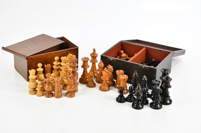 Lot 1252 - Two cased chess sets including a jumbo example,...