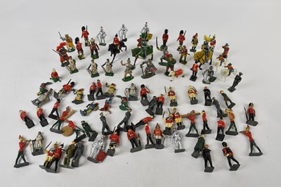 Lot 923 - A collection of painted lead figures,...