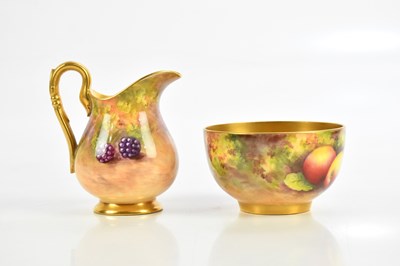 Lot 527 - ROYAL WORCESTER; a hand painted bowl,...