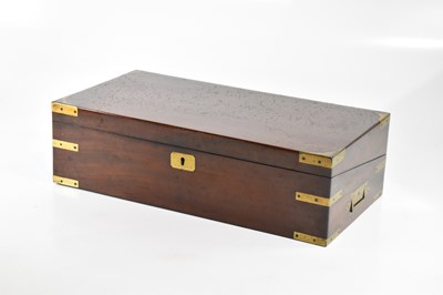 Lot 1282 - A 19th century brass bound mahogany campaign...