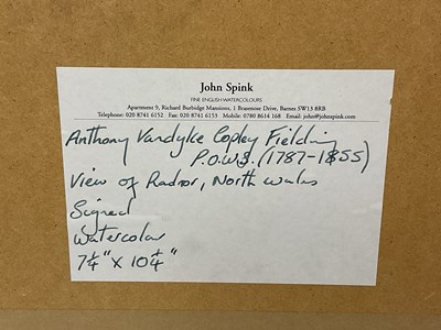 Lot 481 - ANTHONY VANDYKE COPLEY FIELDING (1787-1855);...