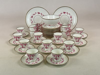 Lot 294 - A 19th century part tea set with raised hand...