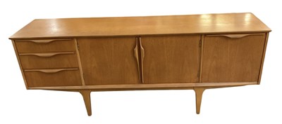 Lot 3 - A teak mid century sideboard, with pair of...