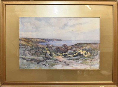 Lot 609 - EYRES SIMMONS; watercolour, view of Kynance...