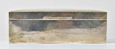 Lot 720 - A George VI hallmarked silver cigarette box...