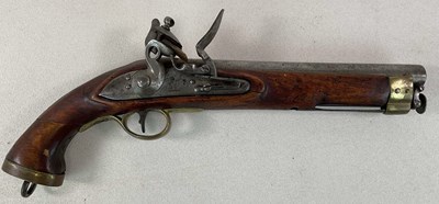 Lot 87 - A late 18th century flintlock pistol with East...