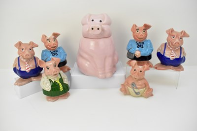 Lot 239 - Six Natwest pigs, comprising 'Woody',...