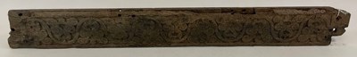 Lot 743 - A 17th century 'Greenman' carved panel, length...