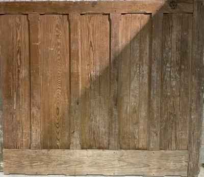 Lot 793 - A pair of pitch pine panels, each 193cm x 158cm