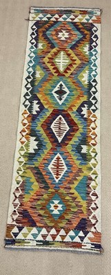 Lot 726 - Chobi Kilim runner, 200 x 60cm