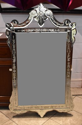 Lot 33 - A modern Venetian style wall mirror, height...