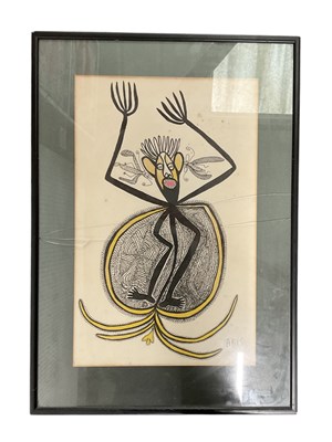 Lot 691 - TIMOTHY AKIS (1939-1984); watercolour,...