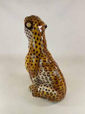 Lot 328 - A large ceramic Cheetah figure, height 79cm,...