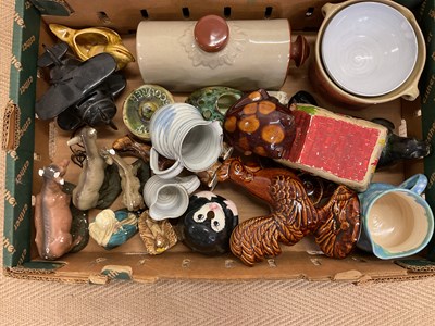 Lot 322 - Four boxes of ceramic and glass items,...