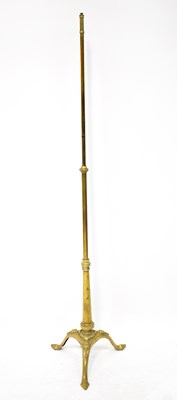 Lot 157 - A mid-20th century brass telescopic standard...