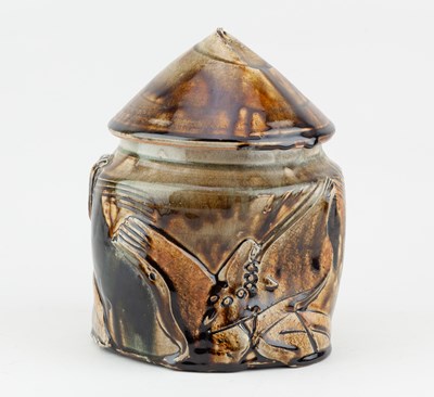 Lot 666 - TERRY BELL-HUGHES (born 1939); a stoneware jar...